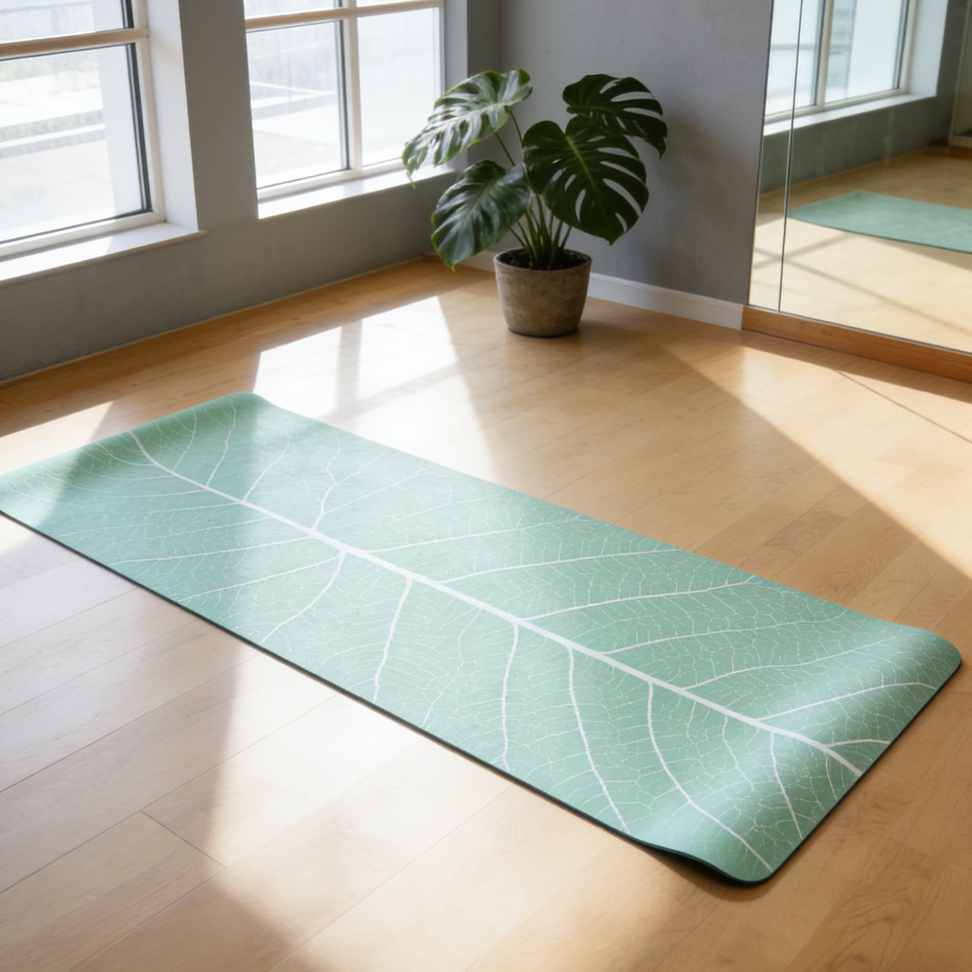 Alignment Yoga Mat with Carry Strap