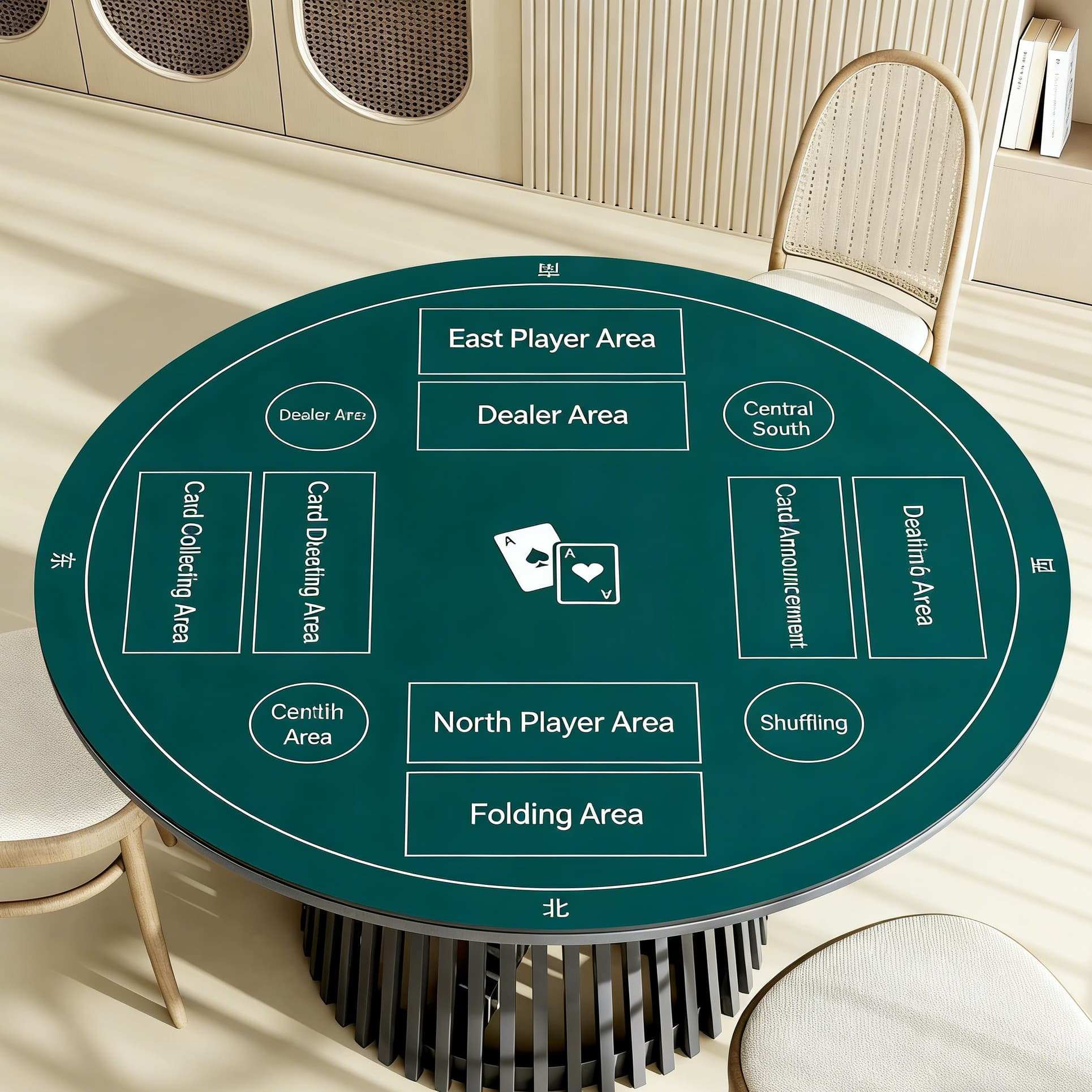 Casino Table Mat - Baccarat & Dice Games