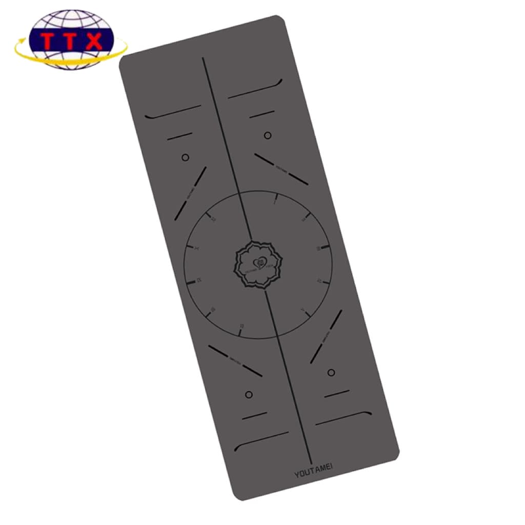 Pink Foldable Yoga Mat with Guide Lines