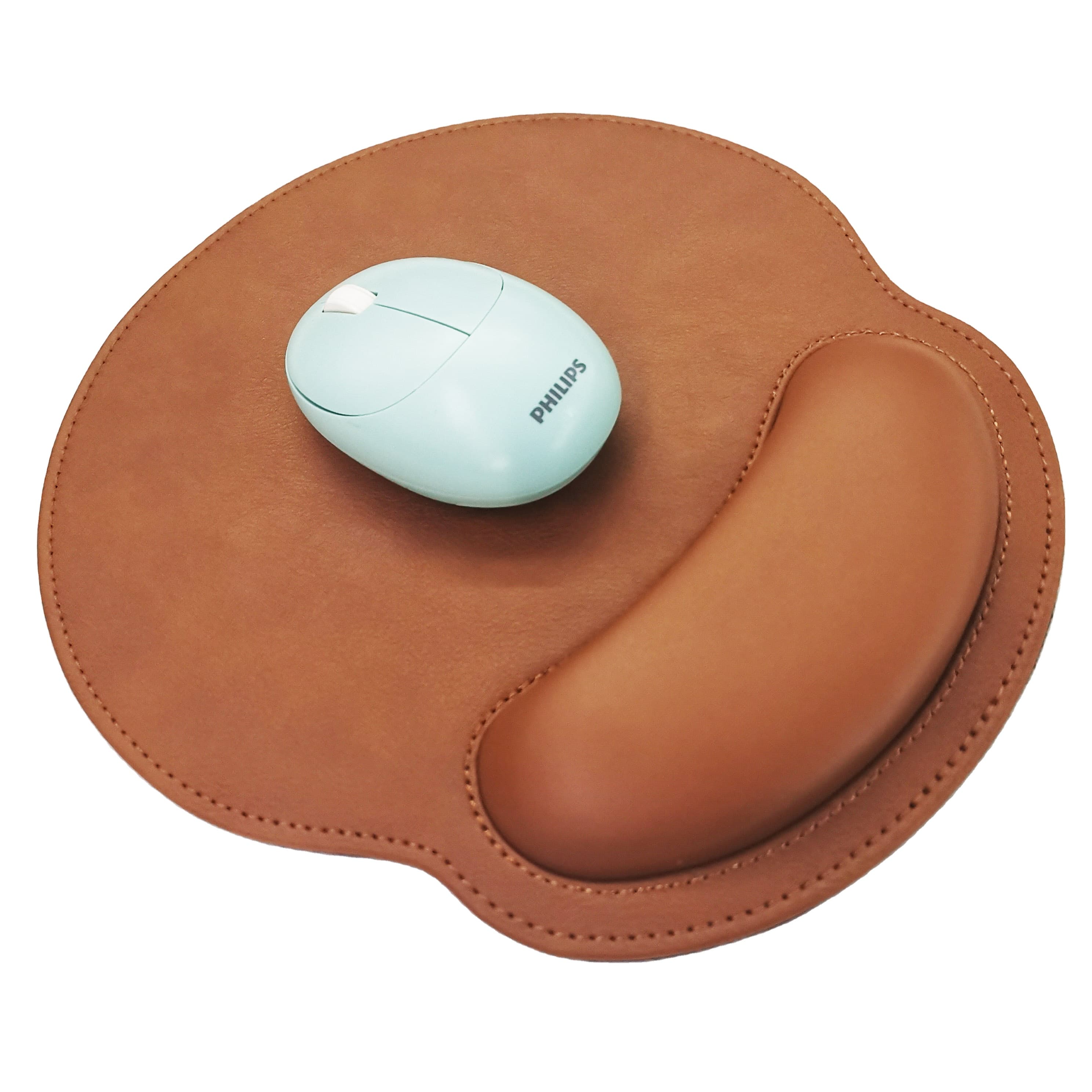 PU Leather Gel Wrist Rest Mouse Pad