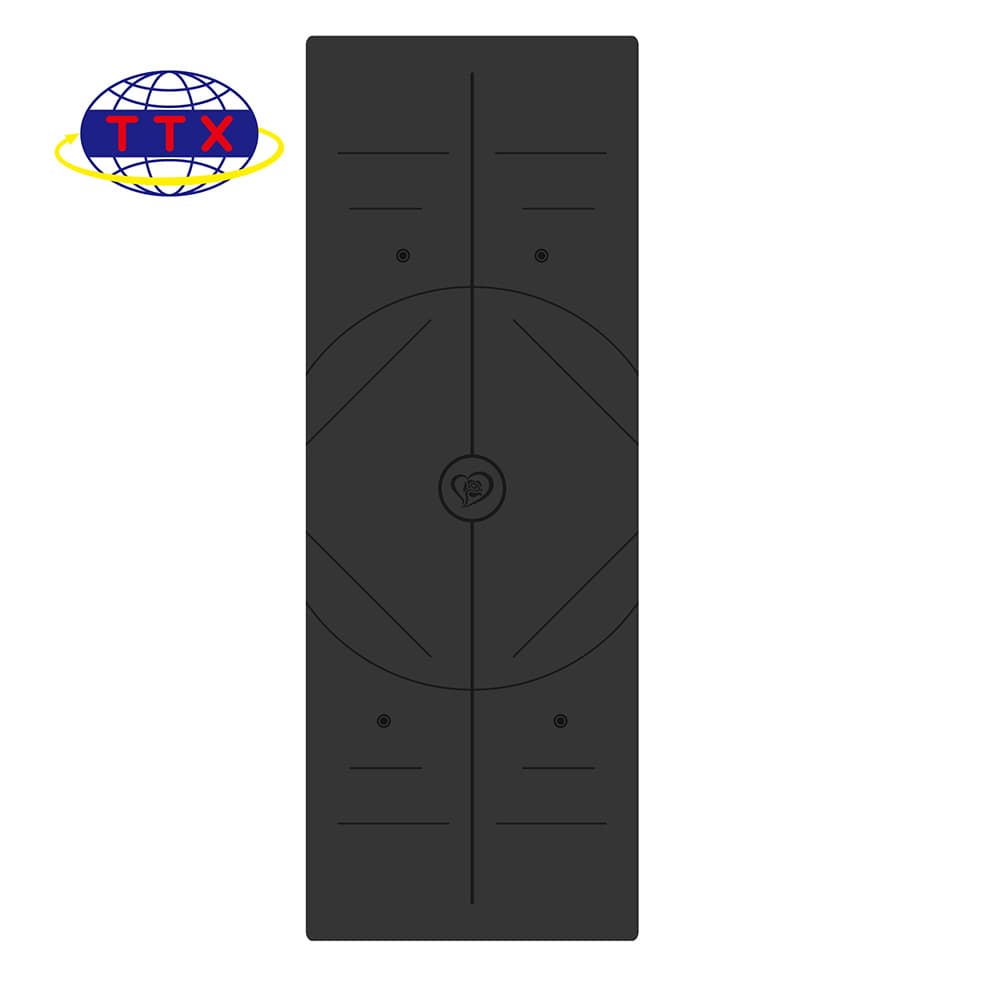 Natural Rubber Yoga Mat with Engraved Details