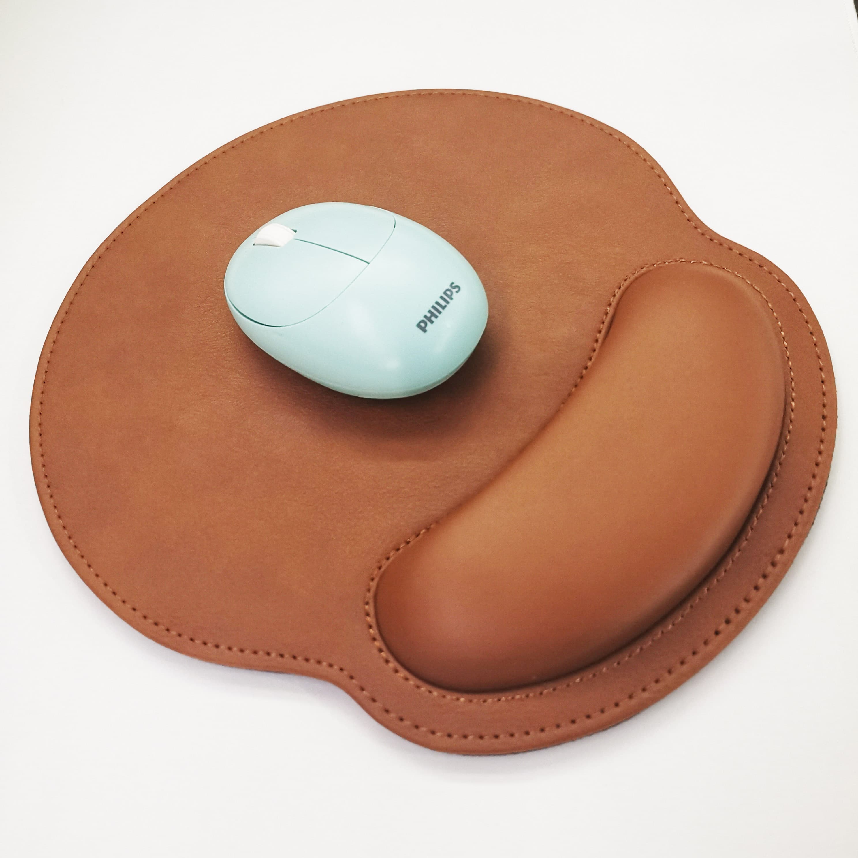 Premium Leather Wrist Rest Mouse Pad
