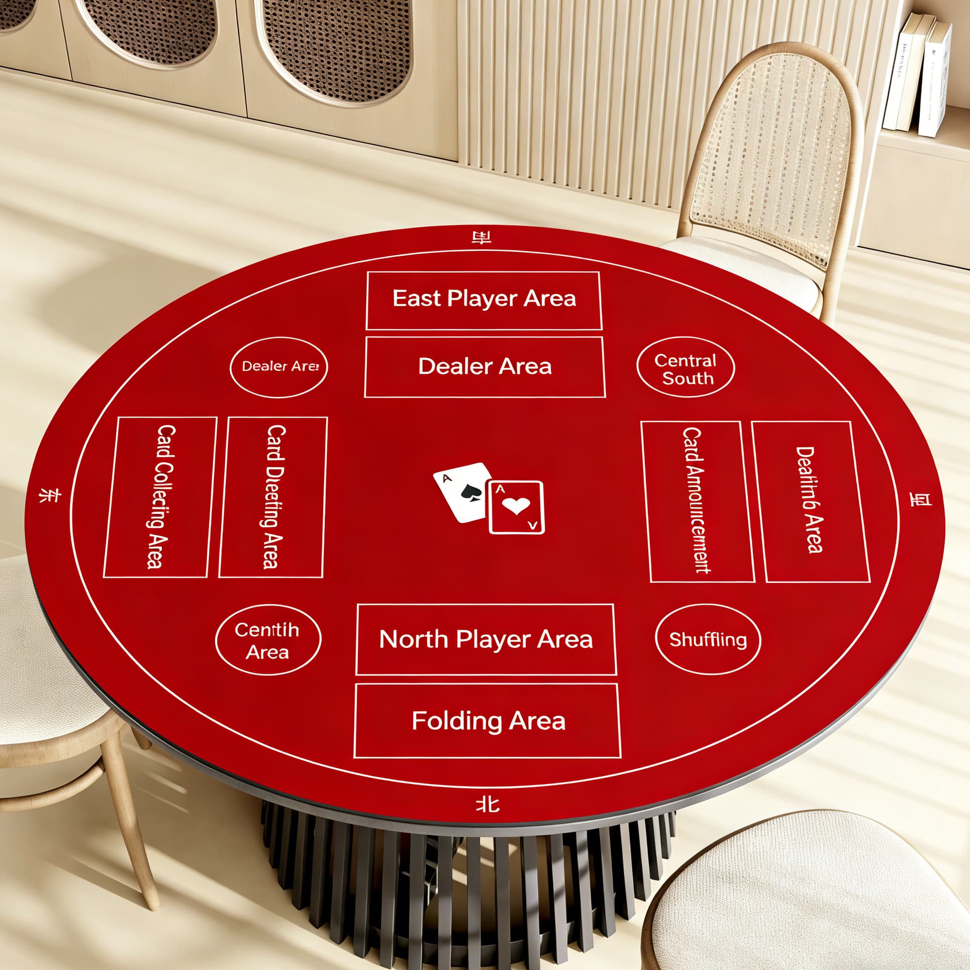 Non-Slip Casino Poker Table Mat