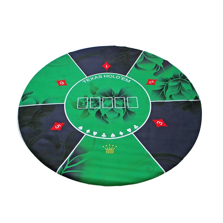Round Poker Mat – Non-Skid Rubber Design