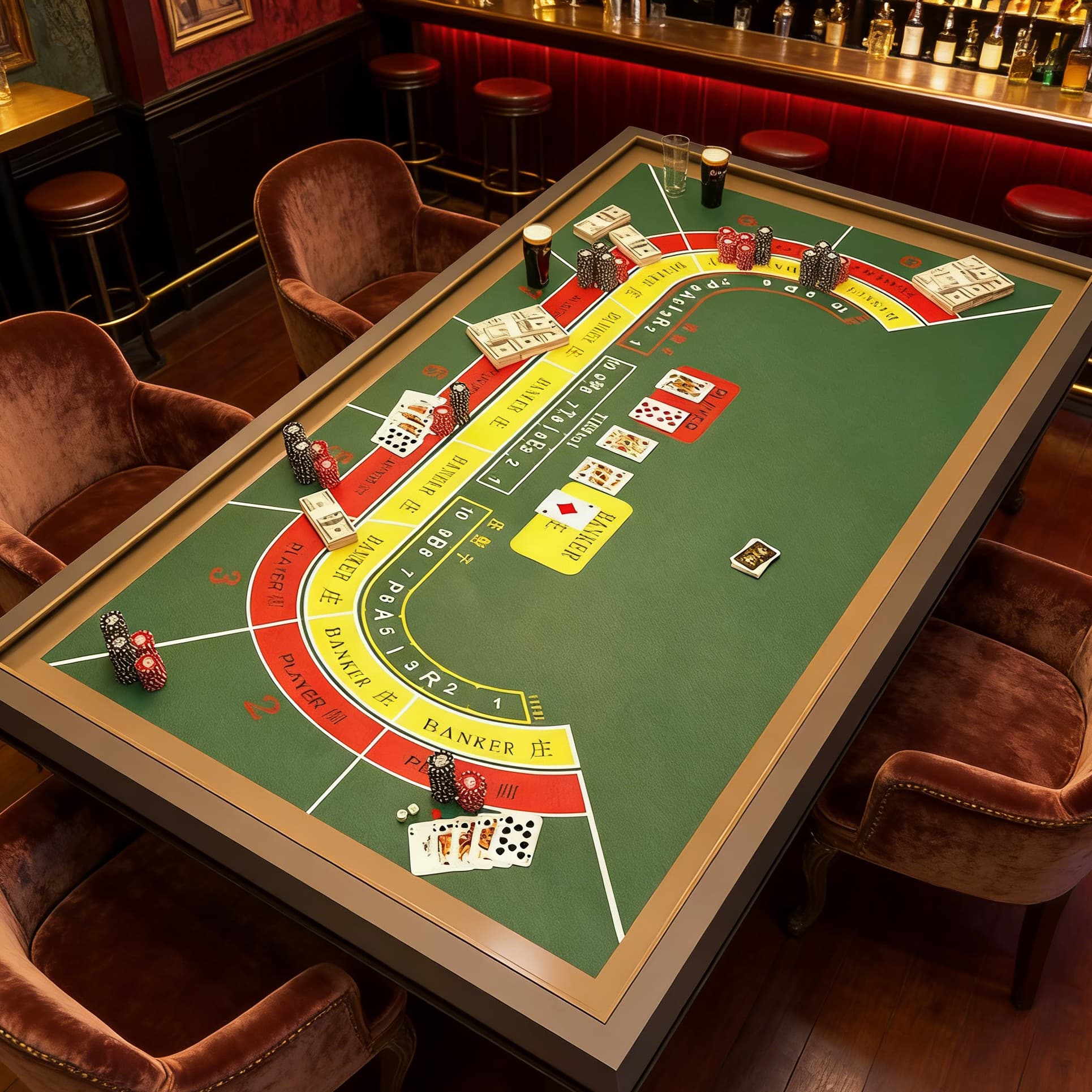 Modern Luxury Poker Table Mat