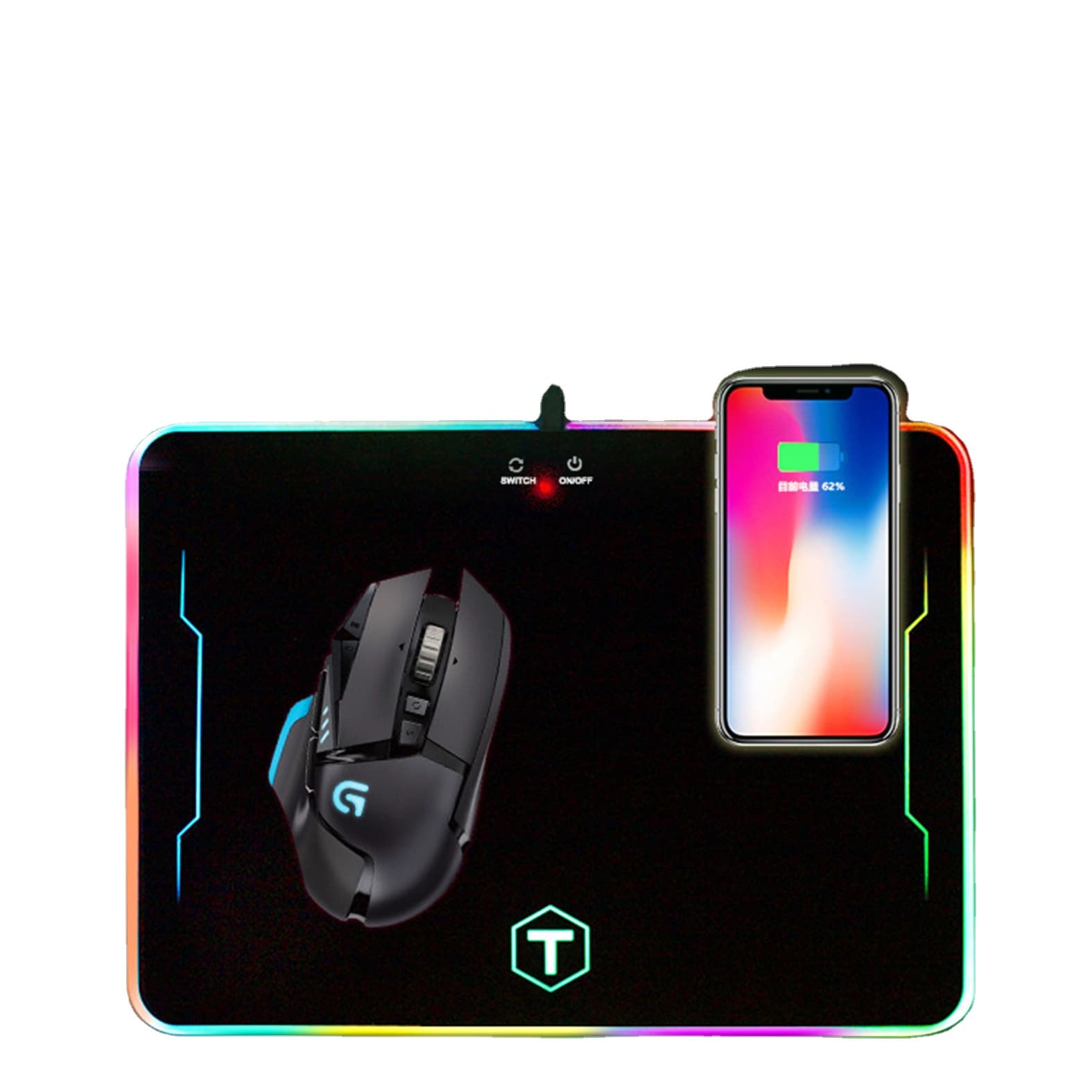 Waterproof RGB Wireless Charging Mouse Pad