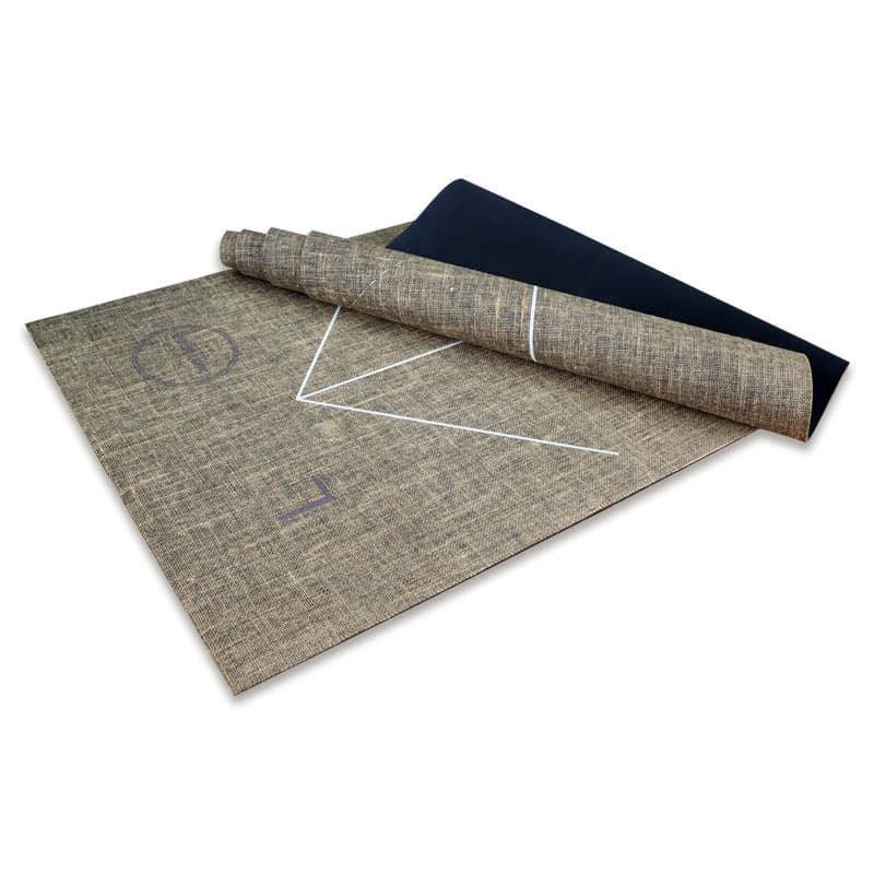 Waterproof PU Rubber Yoga Mat with Jute
